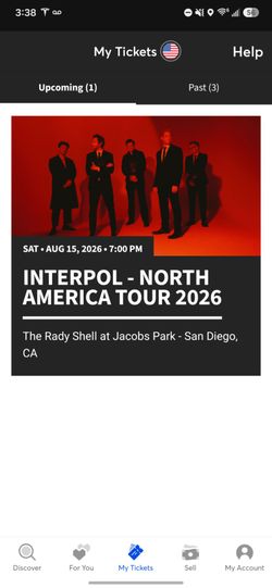 2 Interpol tickets!