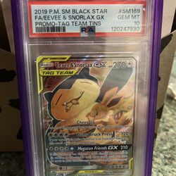 Snorlax Eevee GX Tag Team pSA 10