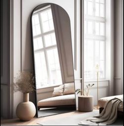 Tall Arched Mirror With Stand