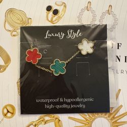 "FLOWERS" BRACELET, 18K GOLD PLATED