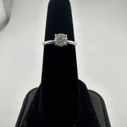 Round Brilliant 14k White Gold Natural Diamond Ring 