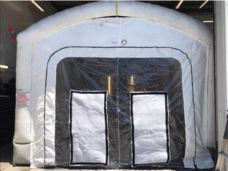Spray booth + heavy duty compressor