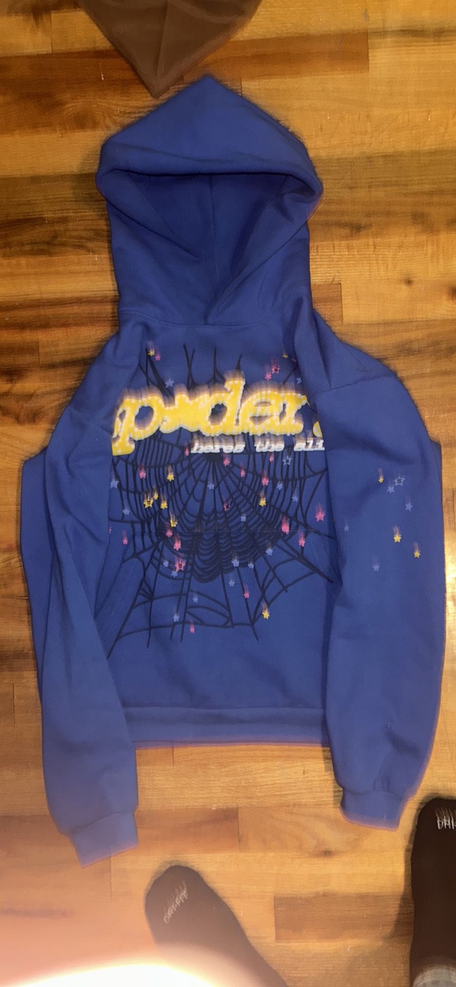 Blue Yellow Sp5der Hoodie