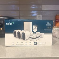 Arlo Ultra 2 Spotlight Camera Security Bundle 