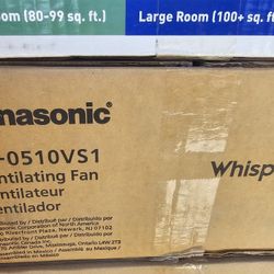 Panasonic  WhisperValue DC Pick-A-Flow 50, 80 or 100 CFM Ceiling or Wall Low Profile Housing Depth Energy Star Bath Exhaust Fan