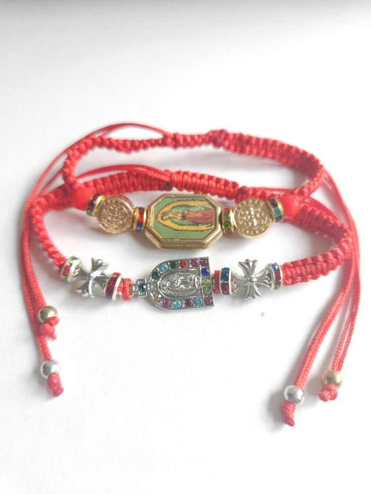 Virgen De Guadalupe Pulseras String Adjustable Bracelets