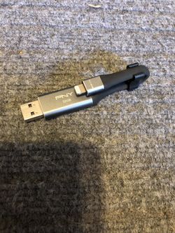 PNY Duo Link Sync & Charge 32GB Metal Gray for iPhone/iPad (P-FDI32GLA02GC-RB)