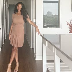 Brown dress size small
