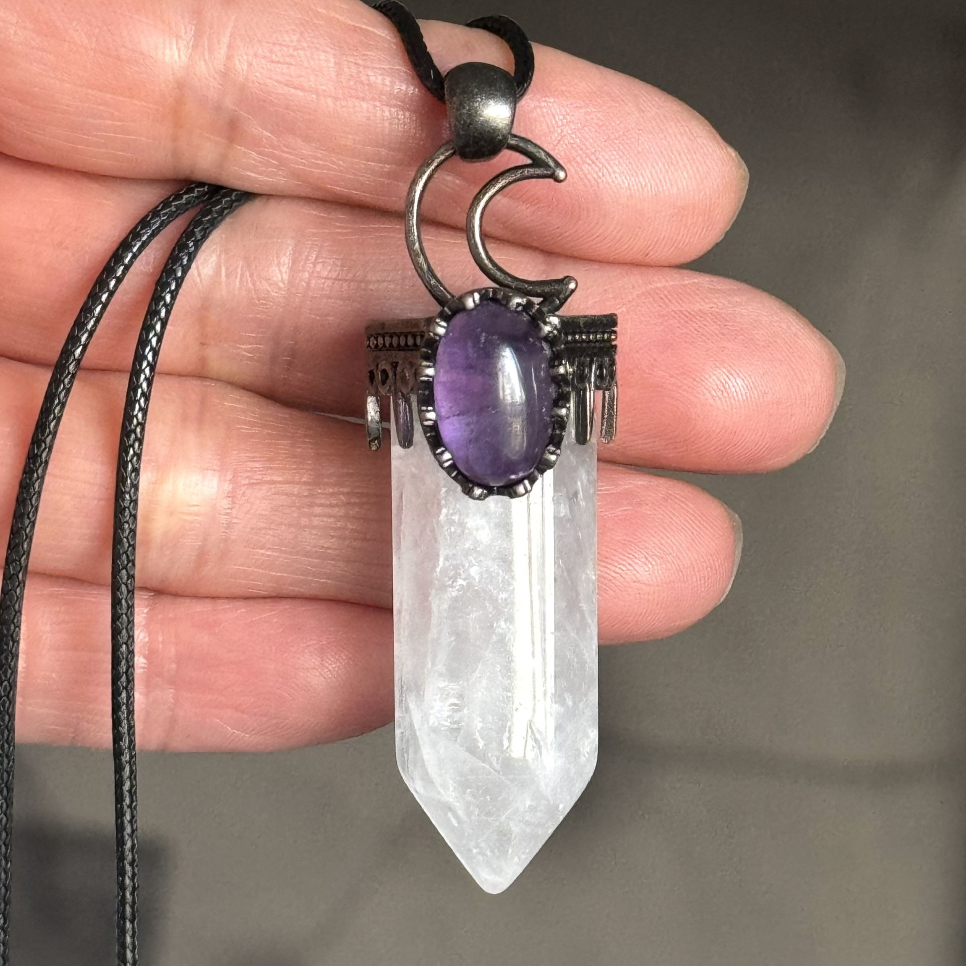 Clear Quartz & Amethyst