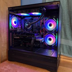 Water Cooled RGB Gaming PC - Windows 11 Pro, 1TB, Ryzen 5 4500, Nvidia, Black