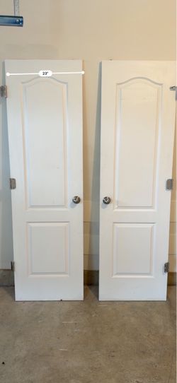 White 2-Panel Interior Doors – 4 Available