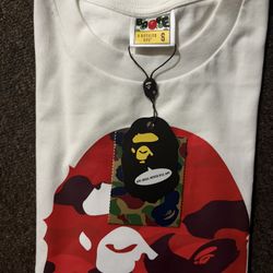WHITE/RED BAPE SHIRT