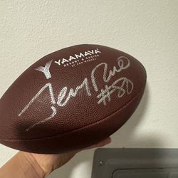 Signed Jerry Rice 49ers football 