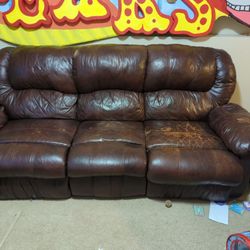 Brown Leather Couch