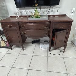 Antique Mahogany Buffet Cabinet 