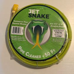 Jet Snake 50 Ft Pipe Cleaner Sewer Jetter Hose