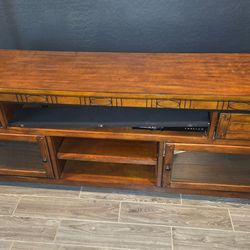 76in Wood TV Console Media Cabinet - Like New