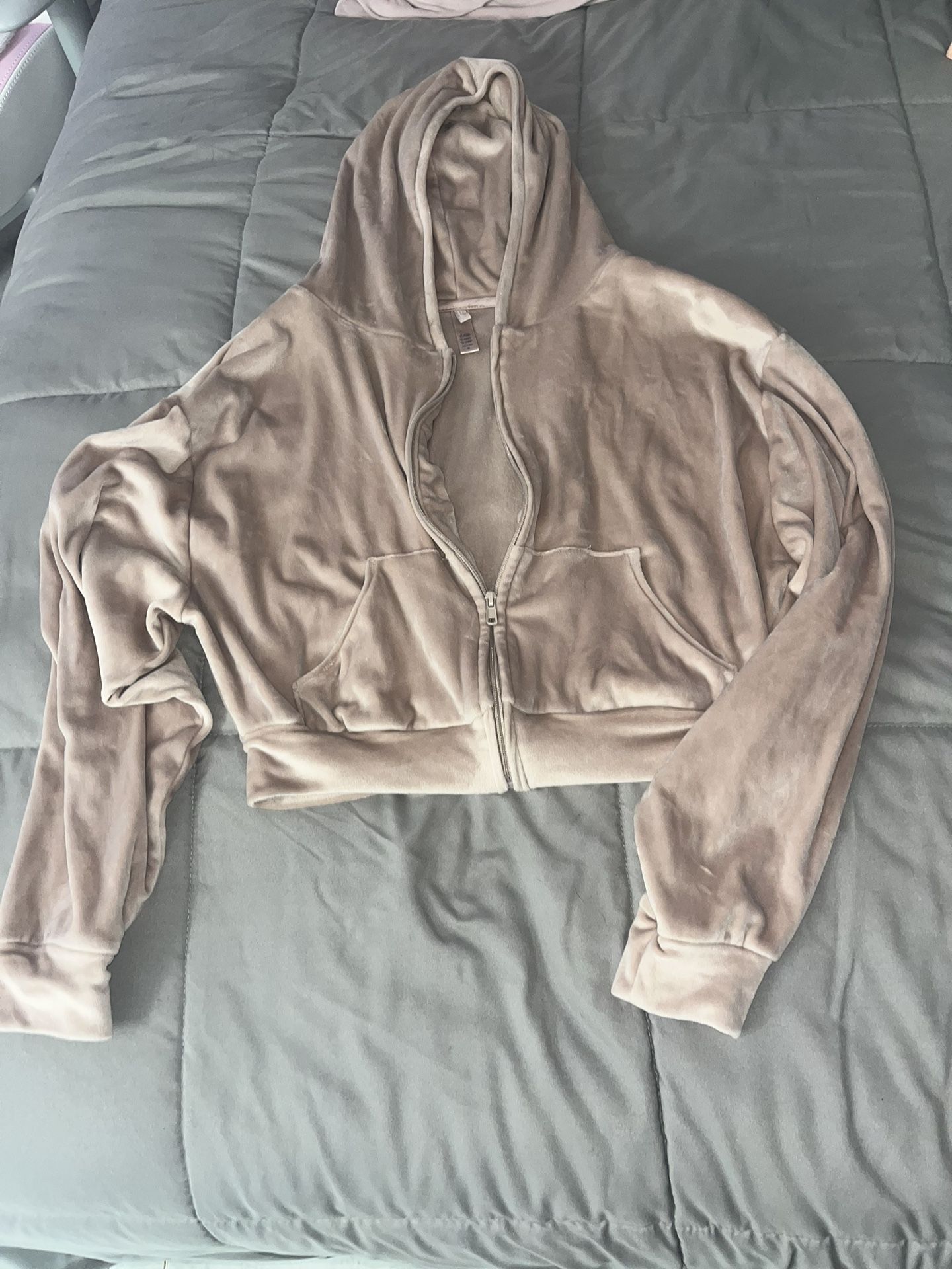 Skims Velour Crop Jacket