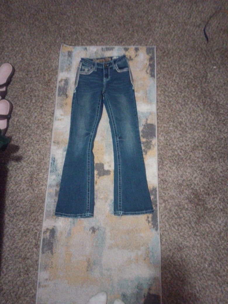 Western Blue Flare Jeans Girls