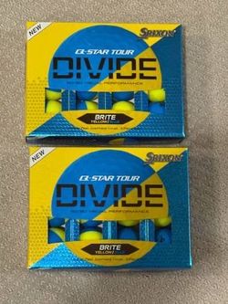 SRIXON Q-STAR TOUR DIVIDE GOLF BALLS Blue Yellow 1 2 Dozen NEW IN BOX
