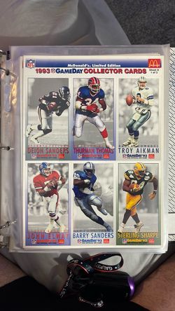 McDonald's Limited Edition Game Day Collectors Cards 1993-3 Sheet Set, Uncut.