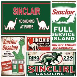8x12 Reproduction Gas And Oil Signs Texaco Sinclair 76 Standard Mobil
