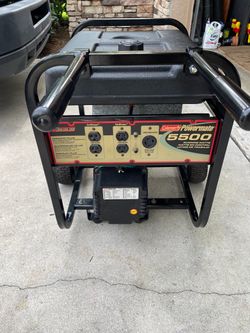 Generator, Coleman Powermate 5500 running Watts 6875 Surge Watts