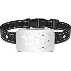 Dog Bark Collar for Large Medium Small Dogs, Cmrin Bark Collar, Rechargeable Barking Training Collar with Array LED Display, 7 Adjustable Sensitivity 