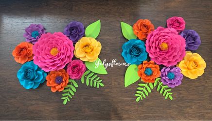 Fiesta paper flowers