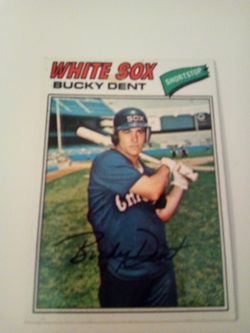 Vintage 1977 Topps baseball/ Bucky dent/ white Sox/ shortstop/ card # 29