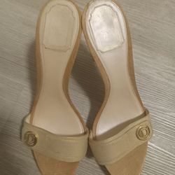 Christian Dior HEELS GOLD Wood Heels 150