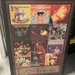 Jimi Hendrix Poster Framed 