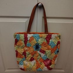 Vintage Tote Le Monde Straw Bag