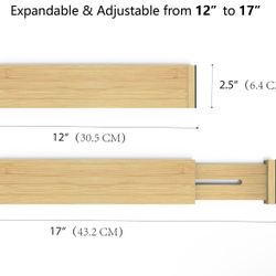  Expandable Bamboo Drawer Organizer