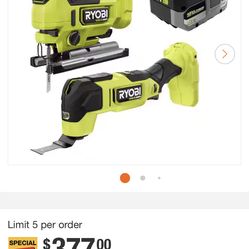 BRAND NEW - Brushless multi-tool and jig saw kit with a 4ah battery