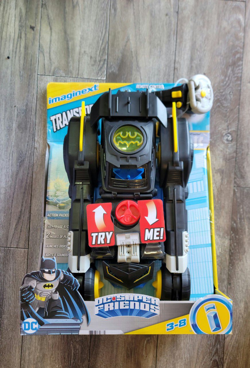 Imaginext DC Super Friends Batman Toy Transforming Batmobile Rc Car with  Lights & Sounds for Pretend Play Ages 3+ Years (BRAND NEW) for Sale in Los  Angeles, CA - OfferUp