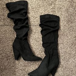 Black High Boots Size 7.5