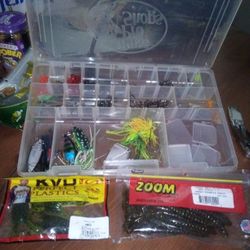 Fully Stocked Fishing Tackle Box