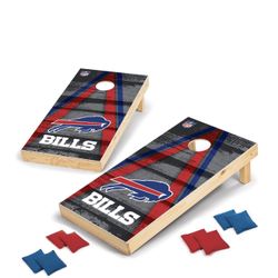 Wild Sports 2' x 4' Wood Tournament Cornhole Set - Direct Printed - Buffalo Bills- perfect for Backyard, Beach, Park, Tailgates, Outdoors and Indoors