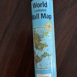 Rand McNally World Laminated Wall Map Write-on/Write-off 50”x32”