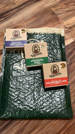 Dr. Squatch Natural Bar Soap for Men Variety Gift Set - Cold Process Soap No Harsh Chemicals-Deep Sea Coat Milk Spearmint Basil Grapefruit ipa (5oz)