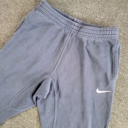 Nike Mens Large Blue Fleece Jogger Pants Elastic Waist Tapered Athletic RN56323