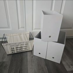 Set of 4 MUJI File Box Polypropylene Japan Walmart container cabinet organizer bin ikea marie Kondo