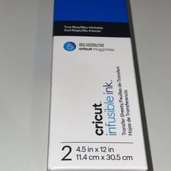 Cricut Infusible Ink Transfer Sheets 2 4.5 in x 12 in True Blue New Sealed C9