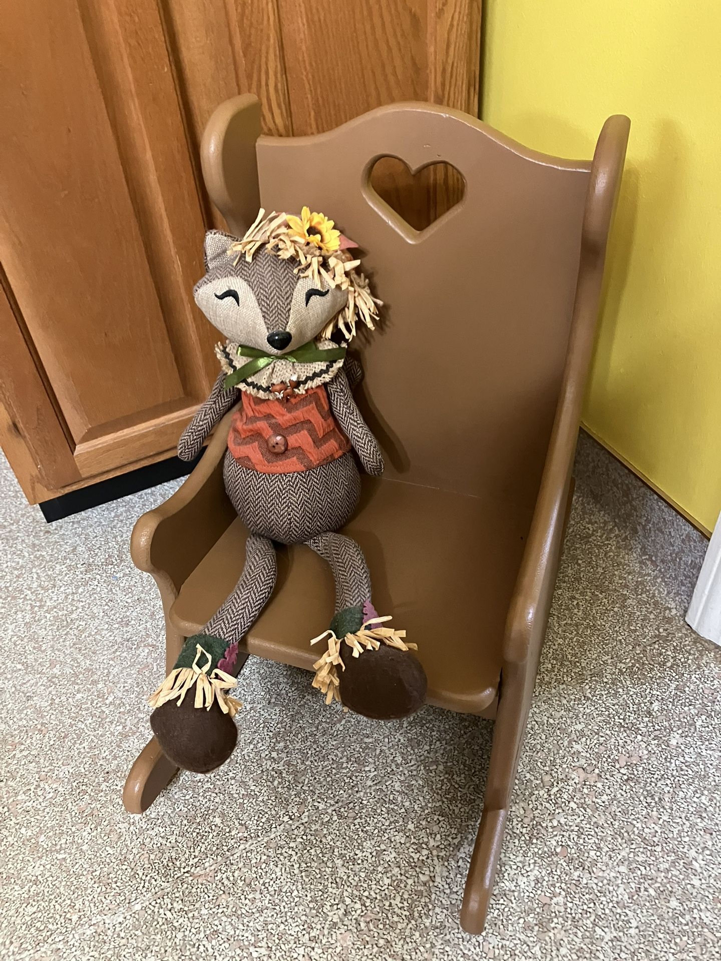 Decorative Wooden Rocking Chair (decor not included)