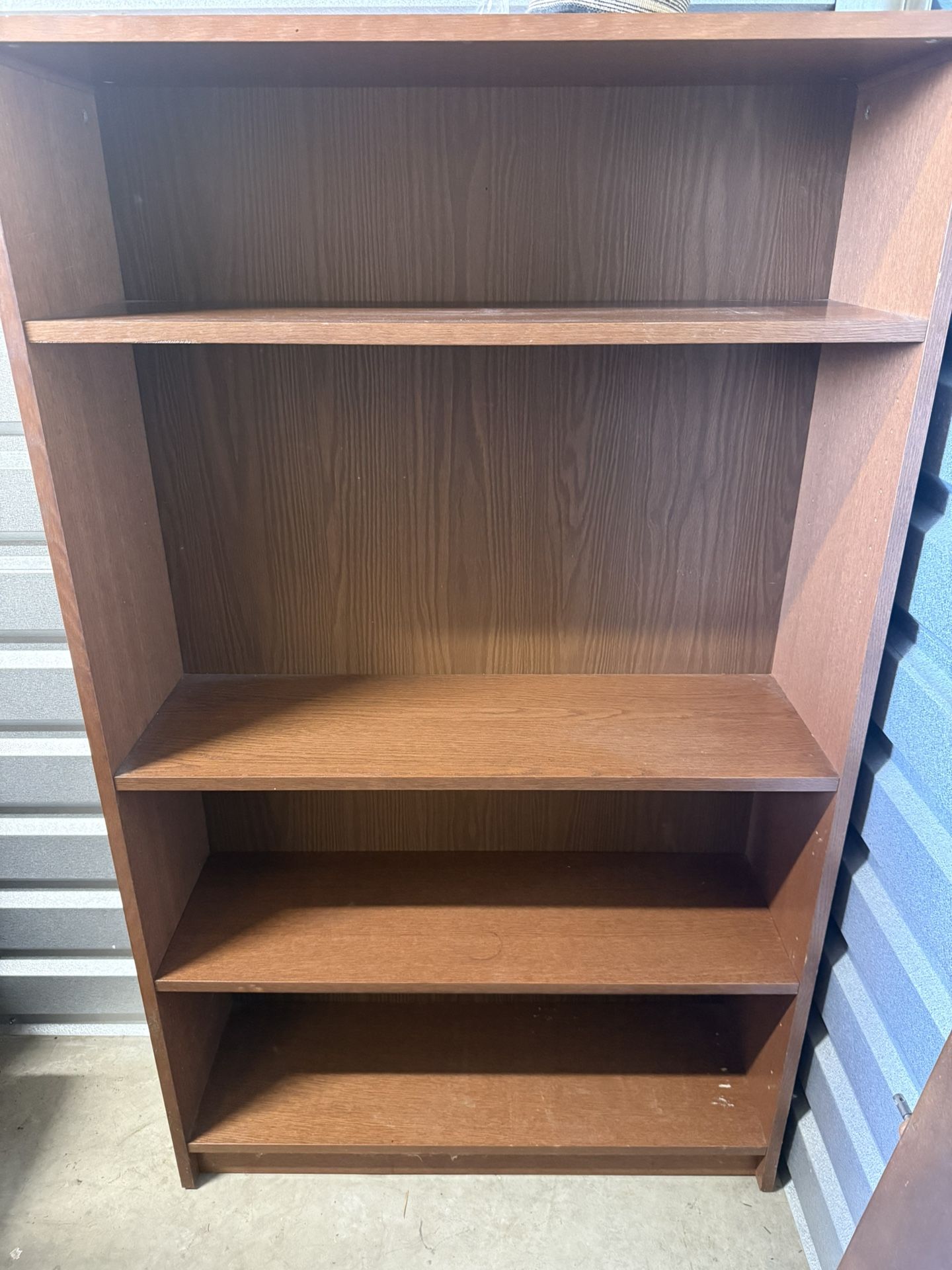 Vintage Wood Bookshelf - Adjustable Shelves