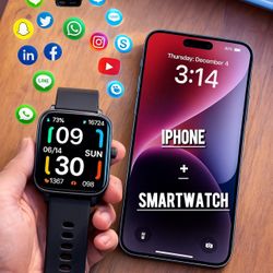 🔥⌚️ iPhone 15 Pro Max + Smartwatch Bundle | 256GB | Natural Titanium (Gray) | Unlocked In Excellent Condition!