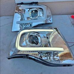 07-14 Ford Expedition LED DRL Projector Headlights Luces Micas Calaveras Faros Faroles Focos Headlam
