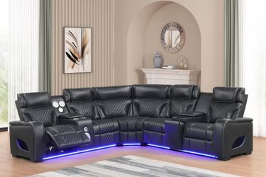 Luxury & high performance power reclining sectional w/zero gravity mechanism