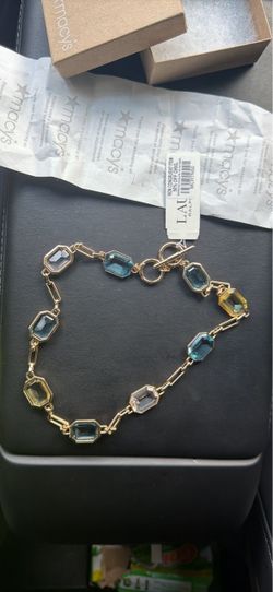 Lauren Ralph Lauren Gold-Tone Crystal Station Necklace